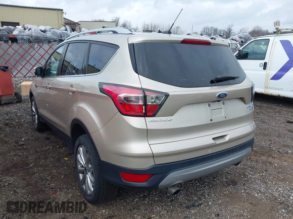 2017 Ford Escape Titanium with VIN 1FMCU9JD1HUB05881, listed as a IAAI auction lot 41966842 with 185,963 mi miles. Bid and sale history available at carsss.com. Image 3.