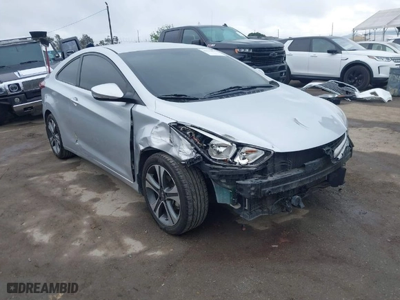 2014 Hyundai Elantra Coupe with VIN KMHDH6AH2EU028623, listed as a IAAI auction lot 41919086 with 90,153 mi miles. Bid and sale history available at carsss.com. Image 1.
