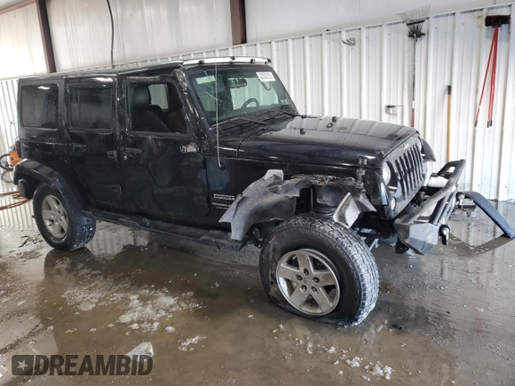 2018 Jeep Wrangler JK Unlimited Sport S with VIN 1C4BJWDG3JL854707, listed as a Copart auction lot 42000105 with 92,903 mi miles and Salvage Title. Bid and sale history available at carsss.com. Image 4.