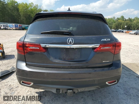 2016 Acura MDX w/Advance with VIN 5FRYD4H96GB030695, listed as a Copart auction lot 53734575 with 0 mi miles and Clean Title. Bid and sale history available at carsss.com. Image 6.