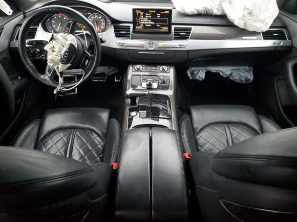 2016 Audi S8 Plus with VIN WUAJ5AFD8GN900070, listed as a Copart auction lot 43043585 with 168,635 mi miles and Salvage Title. Bid and sale history available at carsss.com. Image 8.