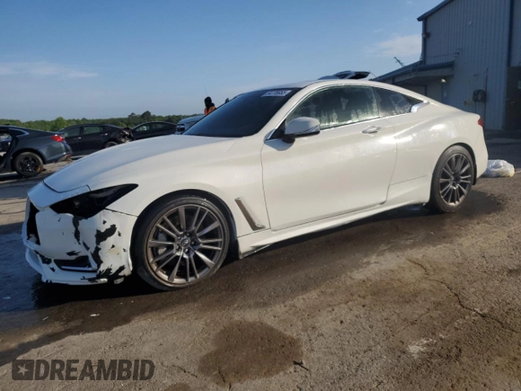 2017 Infiniti Q60 Sport with VIN JN1EV7EK5HM362892, listed as a Copart auction lot 54776955 with 110,430 mi miles and Salvage Title. Bid and sale history available at DreamBid. Image 1.