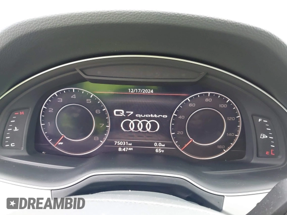 2018 Audi Q7 Premium Plus with VIN WA1LHAF70JD040387, listed as a IAAI auction lot 41087797 with 75,031 mi miles. Bid and sale history available at carsss.com. Image 14.