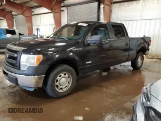 2013 Ford F-150 XL with VIN 1FTFW1CTXDFB92437, listed as a Copart auction lot 43697815 with 163,284 mi miles and Clean Title. Bid and sale history available at carsss.com. Image 1.
