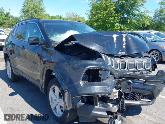 2022 Jeep Compass Latitude с VIN 3C4NJDBB4NT151989, выставлен на аукционе IAAI как лот 42297583 с пробегом 20 352 миль миль и . История ставок и продаж доступна на DreamBid. Изображение 1.
