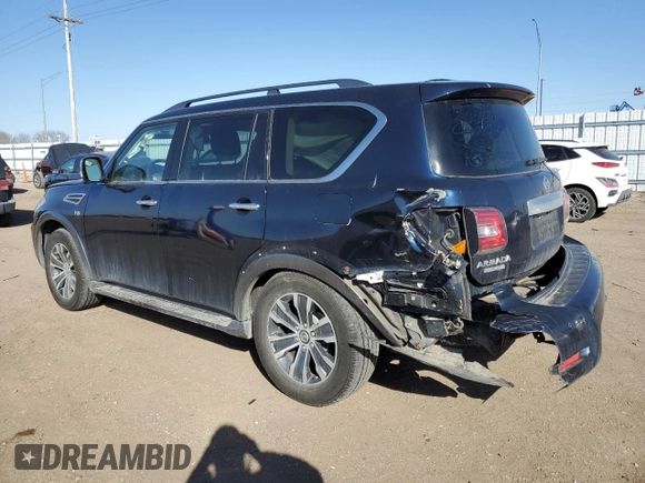 2019 Nissan Armada SV with VIN JN8AY2NC7K9583519, listed as a Copart auction lot 44861144 with 109,138 mi miles. Bid and sale history available at carsss.com. Image 2.