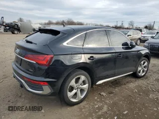2023 Audi Q5 Sportback S line Premium Plus with VIN WA15AAFY2P2069934, listed as a Copart auction lot 83076934 with Not provided miles and Salvage title. Bid and sale history available at DreamBid. Image 3.