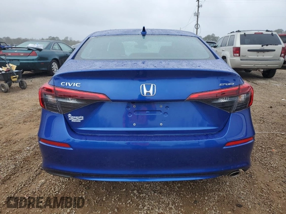 2024 Honda Civic Sedan Sport with VIN 2HGFE2F53RH513182, listed as a Copart auction lot 48457395 with 0 mi miles and Non Repairable. Bid and sale history available at carsss.com. Image 6.