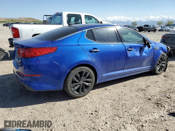 2015 Kia Optima SX Turbo with VIN 5XXGR4A62FG387687, listed as a Copart auction lot 53827035 with Not provided miles and Salvage title. Bid and sale history available at DreamBid. Image 3.
