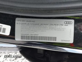 2013 Audi A6 Prestige with VIN WAUHGAFC1DN158567, listed as a IAAI auction lot 42327012 with 145,942 mi miles and . Bid and sale history available at DreamBid. Image 9.