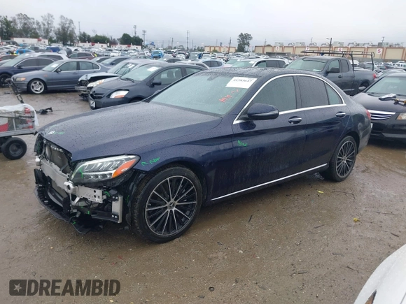 2021 Mercedes-Benz C 300 with VIN W1KWF8DB2MR637496, listed as a IAAI auction lot 41583647 with 38,746 mi miles and . Bid and sale history available at carsss.com. Image 19.