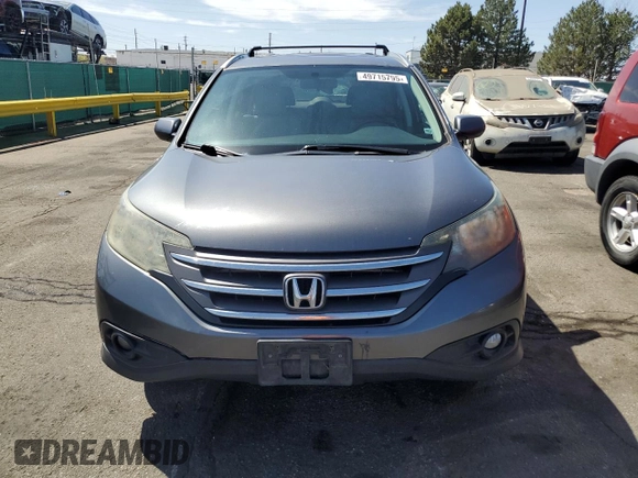 2012 Honda CR-V EX-L with VIN 2HKRM3H79CH513799, listed as a Copart auction lot 49715795 with 151,509 mi miles and Salvage Title. Bid and sale history available at carsss.com. Image 5.