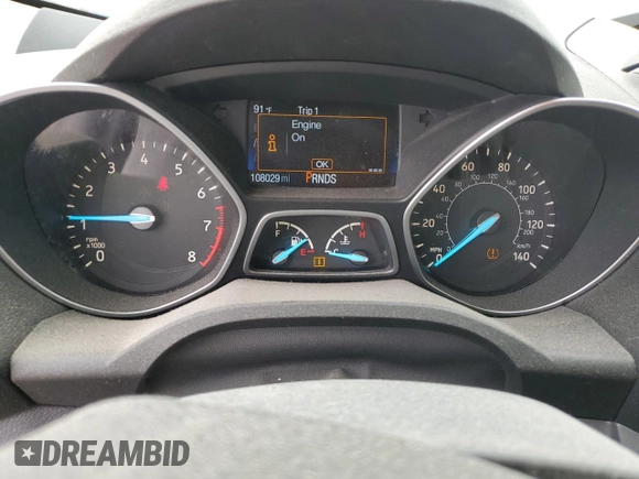 2017 Ford Escape S with VIN 1FMCU0F73HUB79818, listed as a Copart auction lot 53877285 with 108,029 mi miles and Salvage title. Bid and sale history available at DreamBid. Image 9.