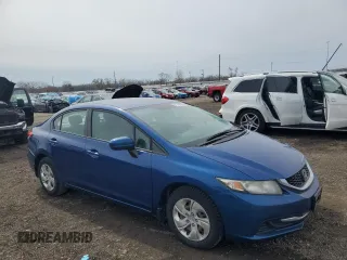 2014 Honda Civic Sedan LX with VIN 19XFB2F50EE086637, listed as a Copart auction lot 51799075 with 188,665 mi miles and Salvage Title. Bid and sale history available at carsss.com. Image 4.