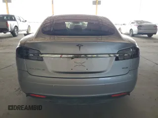 2016 Tesla Model S 90D with VIN 5YJSA1E29GF120543, listed as a Copart auction lot 56574425 with 56,412 mi miles and Salvage title. Bid and sale history available at DreamBid. Image 6.