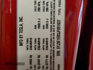 2018 Tesla Model 3 Long Range Battery z VIN 5YJ3E1EB3JF091637, wystawiony jako Copart lot #52127795 z przebiegiem 69 145 mil mil oraz Szkoda całkowita • Salvage title. Historia ofert i sprzedaży dostępna na DreamBid. Obrazek 13.