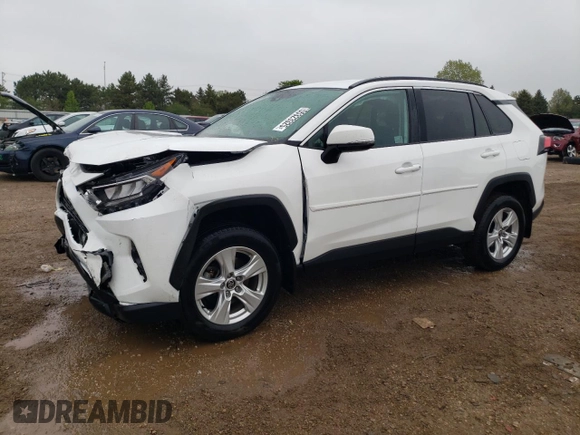 2021 Toyota RAV4 XLE with VIN 2T3P1RFV6MW228427, listed as a Copart auction lot 55323325 with 54,002 mi miles and Salvage title. Bid and sale history available at DreamBid. Image 1.