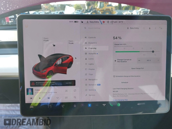 2021 Tesla Model 3 Performance with VIN 5YJ3E1EC9MF926301, listed as a IAAI auction lot 40959721 with 28,094 mi miles and . Bid and sale history available at DreamBid. Image 18.