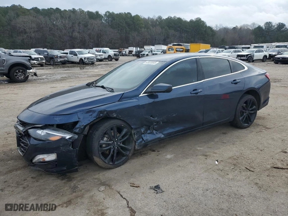 2021 Chevrolet Malibu LT with VIN 1G1ZD5ST2MF077254, listed as a Copart auction lot 43820585 with 94,885 mi miles and Salvage Title. Bid and sale history available at carsss.com. Image 1.