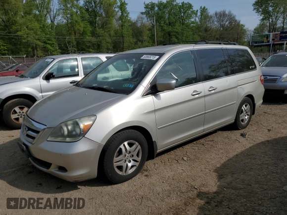 2006 Honda Odyssey EX-L with VIN 5FNRL38776B036795, listed as a Copart auction lot 53665215 with 0 mi miles and Salvage Title. Bid and sale history available at carsss.com. Image 1.