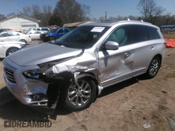 2015 Infiniti QX60 with VIN 5N1AL0MM6FC536804, listed as a IAAI auction lot 41877099 with 129,743 mi miles and . Bid and sale history available at DreamBid. Image 17.