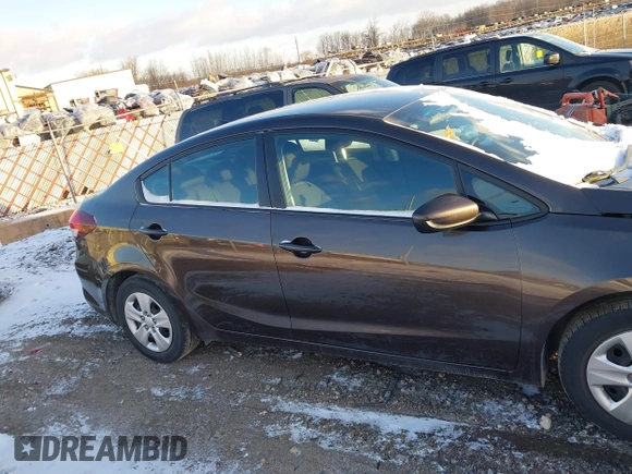 2017 Kia Forte LX with VIN 3KPFK4A71HE138687, listed as a IAAI auction lot 41042425 with 21,228 mi miles. Bid and sale history available at carsss.com. Image 13.
