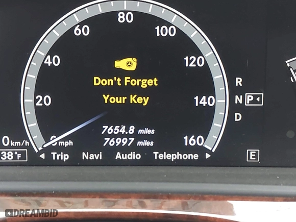 2012 Mercedes-Benz S-Class S 550 with VIN WDDNG7DB2CA456186, listed as a IAAI auction lot 42027448 with 76,997 mi miles. Bid and sale history available at carsss.com. Image 16.