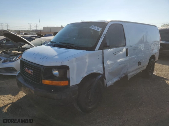2006 GMC Savana Cargo Van with VIN 1GTFG15X961171835, listed as a Copart auction lot 69777534 with 227,545 mi miles and Salvage Title. Bid and sale history available at carsss.com. Image 1.