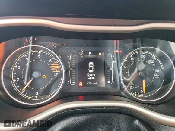 2017 Jeep Cherokee Sport with VIN 1C4PJMAB7HW576356, listed as a Copart auction lot 52159205 with 87,812 mi miles and Salvage Title. Bid and sale history available at carsss.com. Image 9.