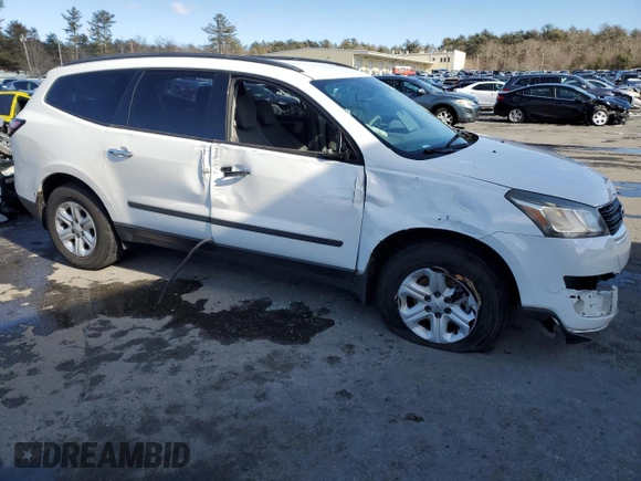 2017 Chevrolet Traverse LS with VIN 1GNKRFED4HJ101603, listed as a Copart auction lot 45803065 with 138,402 mi miles and Salvage title. Bid and sale history available at DreamBid. Image 4.