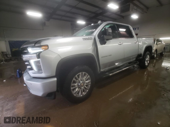 2023 Chevrolet Silverado 3500HD High Country with VIN 1GC4YVEY2PF101893, listed as a Copart auction lot 43517565 with 39,852 mi miles and Salvage Title. Bid and sale history available at carsss.com. Image 1.