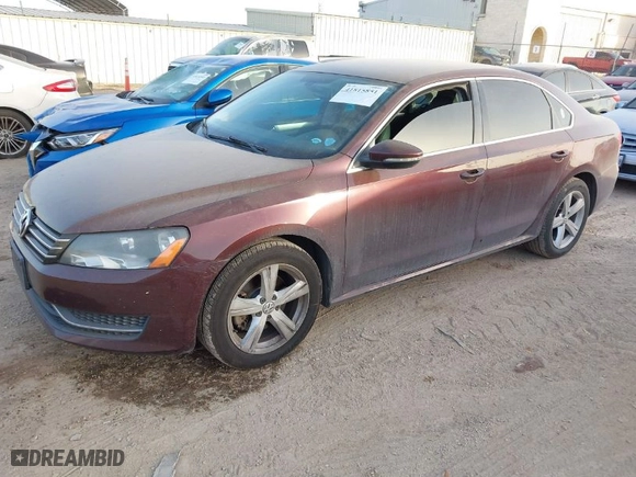 2012 Volkswagen Passat SE w/Sunroof with VIN 1VWBP7A33CC091500, listed as a IAAI auction lot 41815851 with 116,620 mi miles. Bid and sale history available at carsss.com. Image 2.