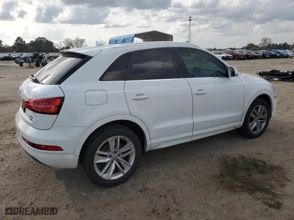 2017 Audi Q3 Premium Plus with VIN WA1JCCFS6HR001712, listed as a Copart auction lot 49235865 with 17,383 mi miles and Salvage Title. Bid and sale history available at carsss.com. Image 3.