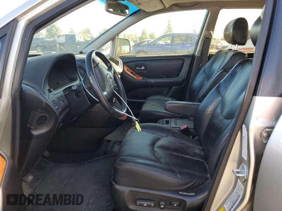 2002 Lexus RX 300 with VIN JTJGF10U320124642, listed as a Copart auction lot 84266434 with 184,985 mi miles and Salvage Title. Bid and sale history available at DreamBid. Image 7.