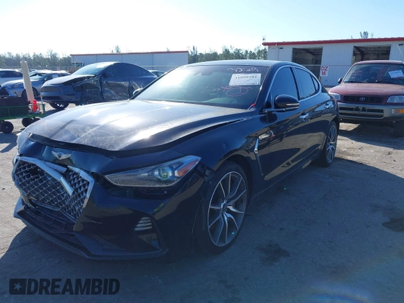 2019 Genesis G70 2.0T Sport with VIN KMTG24LA4KU016333, listed as a IAAI auction lot 41536018 with 70,587 mi miles. Bid and sale history available at carsss.com. Image 12.