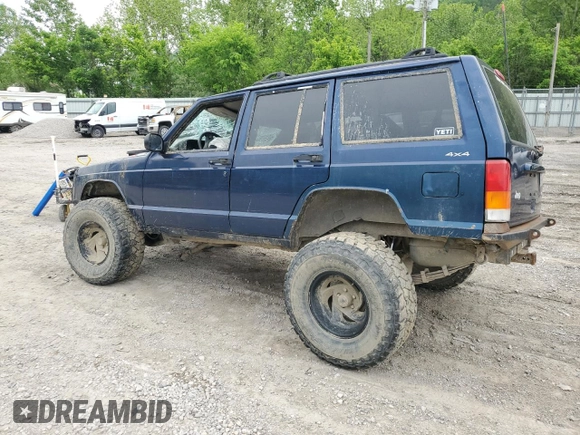 2001 Jeep Cherokee Sport with VIN 1J4FF48S21L595966, listed as a Copart auction lot 55946575 with Not provided miles and Salvage title. Bid and sale history available at DreamBid. Image 2.