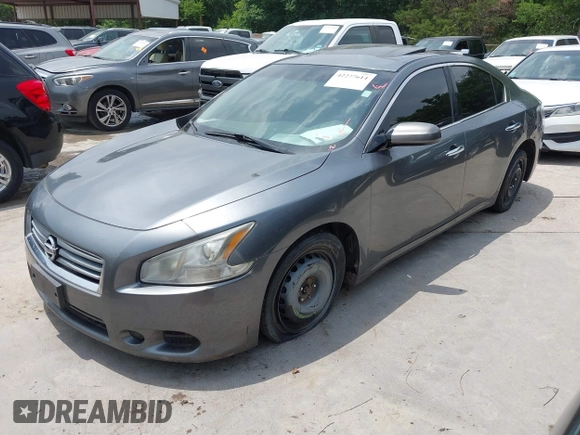 2014 Nissan Maxima S with VIN 1N4AA5AP0EC454707, listed as a IAAI auction lot 42277614 with 192,432 mi miles and . Bid and sale history available at DreamBid. Image 2.