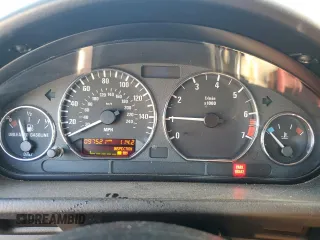 2001 BMW Z3 3.0i with VIN WBACN53461LJ57698, listed as a Copart auction lot 42313655 with 97,521 mi miles and Salvage Title. Bid and sale history available at carsss.com. Image 9.