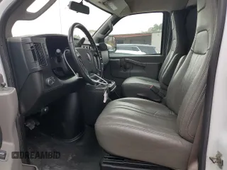 2023 GMC Savana Cargo Van with VIN 1GTW7AFP3P1109993, listed as a Copart auction lot 80681264 with 48,041 mi miles and Salvage Title. Bid and sale history available at carsss.com. Image 7.