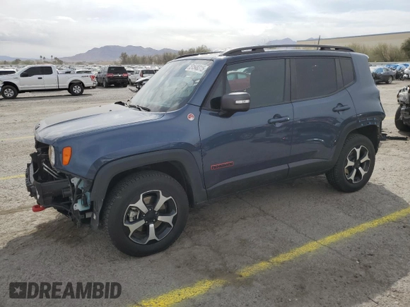 2021 Jeep Renegade Trailhawk с VIN ZACNJDC16MPM92268, выставлен на аукционе Copart как лот 51548315 с пробегом 34 842 миль миль и Списание • Salvage title. История ставок и продаж доступна на DreamBid. Изображение 1.