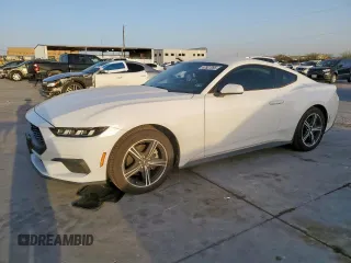 2024 Ford Mustang EcoBoost with VIN 1FA6P8TH3R5143245, listed as a Copart auction lot 47927095 with 15,108 mi miles and Salvage Title. Bid and sale history available at carsss.com. Image 1.