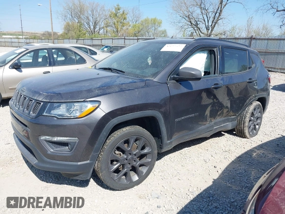 2021 Jeep Compass 80th Anniversary with VIN 3C4NJDEB0MT556774, listed as a IAAI auction lot 42051877 with 78,326 mi miles and . Bid and sale history available at DreamBid. Image 2.