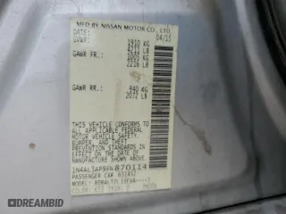 2015 Nissan Altima 2.5 S with VIN 1N4AL3AP9FN870114, listed as a Copart auction lot 86392354 with 134,435 mi miles and Salvage Title. Bid and sale history available at carsss.com. Image 12.