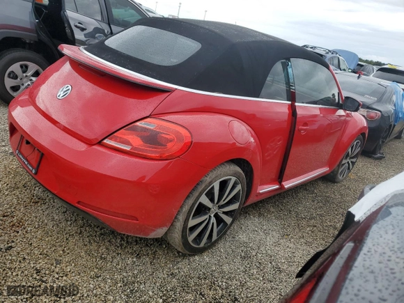 2014 Volkswagen Beetle Convertible 2.5L with VIN 3VW5P7AT0EM803041, listed as a Copart auction lot 73660644 with 0 mi miles and Salvage Title. Bid and sale history available at carsss.com. Image 3.