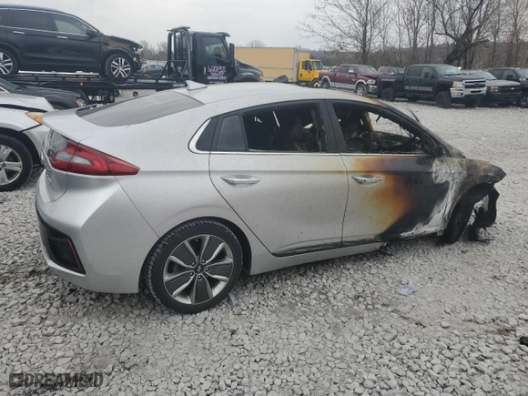 2018 Hyundai Ioniq Hybrid Limited with VIN KMHC85LC0JU059757, listed as a Copart auction lot 82236674 with 0 mi miles and Salvage Title. Bid and sale history available at carsss.com. Image 3.