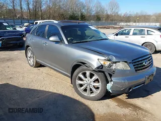2008 Infiniti FX35 with VIN JNRAS08U98X103295, listed as a IAAI auction lot 41784975 with 211,634 mi miles. Bid and sale history available at carsss.com. Image 1.