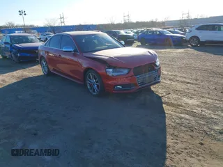 2014 Audi S4 Premium Plus with VIN WAUDGAFL3EA078839, listed as a IAAI auction lot 41428351 with 55,582 mi miles. Bid and sale history available at carsss.com. Image 1.