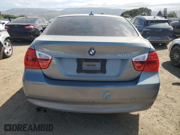 2007 BMW 3 Series 328i with VIN WBAVC53547FZ71265, listed as a Copart auction lot 54000075 with 130,559 mi miles and Salvage title. Bid and sale history available at DreamBid. Image 6.