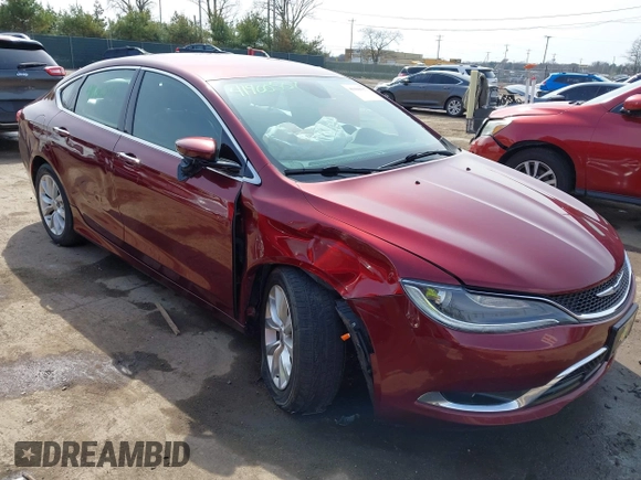 2015 Chrysler 200 C with VIN 1C3CCCCB3FN734831, listed as a IAAI auction lot 41900507 with 146,401 mi miles. Bid and sale history available at carsss.com. Image 6.