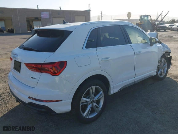 2021 Audi Q3 S line Premium Plus with VIN WA1EECF37M1044601, listed as a IAAI auction lot 41993498 with 15,300 mi miles. Bid and sale history available at carsss.com. Image 4.
